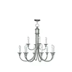 Livex Lighting 5149-91 Cranford 12-Lights 720W Brushed Nickel Chandelier