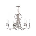 Livex Lighting 5168-35 Caldwell 8-Lights 480W Polished Nickel Chandelier