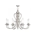 Livex Lighting 5168-91 Caldwell 8-Lights 480W Brushed Nickel Chandelier