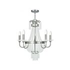 Livex Lighting 51845-91 Valentina 5-Lights 300W Brushed Nickel Chandelier
