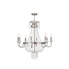 Livex Lighting 51848-91 Valentina 8-Lights 480W Brushed Nickel Chandelier