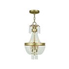 Livex Lighting 51853-28 Valentina 3-Lights 180W Hand Applied Winter Gold Pendant