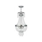 Livex Lighting 51854-91 Valentina 4-Lights 240W Brushed Nickel Pendant