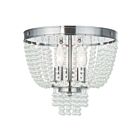 Livex Lighting Valentina 51864-91 3-Lights 180W Brushed Nickel Flush Mount