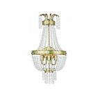 Livex Lighting Valentina 51874-28 180W 3-Lights Hand Applied Winter Gold Wall Sconce