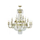 Livex Lighting 51877-28 Valentina 21-Lights 840W Hand Applied Winter Gold Chandelier