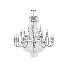Livex Lighting 51877-91 Valentina 21-Lights 840W Brushed Nickel Chandelier