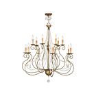 Livex Lighting 51910-36 Isabella 14-Lights 840W Hand Applied European Bronze Chandelier