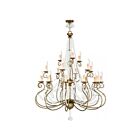 Livex Lighting 51919-36 Isabella 21-Lights 840W Hand Applied European Bronze Chandelier