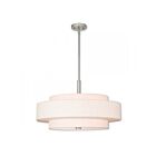 Livex Lighting 52138-91 Meridian 5-Lights 300W Brushed Nickel Convertible Pendant