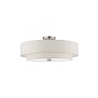Livex Lighting Meridian 52139-91 5-Lights 300W Brushed Nickel Semi Flush Mount