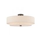 Livex Lighting Monroe 52139-92 5-Lights 300W English Bronze Semi Flush Mount