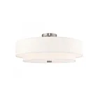 Livex Lighting Meridian 52140-91 5-Lights 300W Brushed Nickel Semi Flush Mount