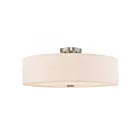 Livex Lighting Meridian 52141-91 5-Lights 300W Brushed Nickel Semi Flush Mount