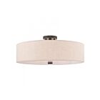 Livex Lighting Monroe 52141-92 5-Lights 300W English Bronze Semi Flush Mount