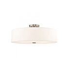 Livex Lighting Meridian 52142-91 5-Lights 300W Brushed Nickel Semi Flush Mount