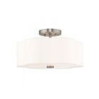 Livex Lighting Chelsea 52153-91 3-Lights 180W Brushed Nickel Semi Flush Mount