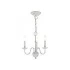 Livex Lighting 52163-60 Windsor 3-Lights 180W Antique White Chandelier