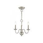 Livex Lighting 52163-91 Windsor 3-Lights 180W Brushed Nickel Chandelier