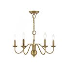 Livex Lighting 52165-01 Windsor 5-Lights 300W Antique Brass Chandelier