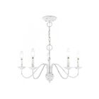 Livex Lighting 52165-60 Windsor 5-Lights 300W Antique White Chandelier