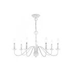 Livex Lighting 52167-60 Windsor 7-Lights 420W Antique White Chandelier