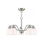 Livex Lighting 53855-91 Somerville 5-Lights 500W Brushed Nickel Convertible Semi Flush Mount or Chandelier