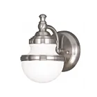 Livex Lighting Oldwick 5711-91 1-Light 75W Brushed Nickel Vanity Light