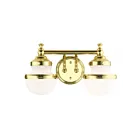 Livex Lighting 5712-02 Oldwick 2-Lights 150W Polished Brass Bath Vanity Light