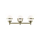 Livex Lighting 5713-01 Oldwick 3-Lights 225W Antique Brass Bath Vanity Light