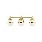 Livex Lighting 5713-02 Oldwick 3-Lights 225W Polished Brass Bath Vanity Light