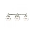 Livex Lighting 5713-05 Oldwick 3-Lights 225W Polished Chrome Bath Vanity Light