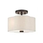 Livex Lighting Solstice 58061-92 2-Lights 80W English Bronze Semi Flush Mount