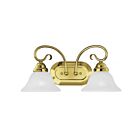 Livex Lighting 6102-02 Coronado 2-Lights 200W Polished Brass Bath Vanity Light