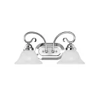 Livex Lighting 6102-05 Coronado 2-Lights 200W Polished Chrome Bath Vanity Light