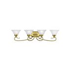 Livex Lighting 6104-02 Coronado 4-Lights 400W Polished Brass Bath Vanity Light