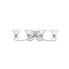 Livex Lighting 6104-05 Coronado 4-Lights 400W Polished Chrome Bath Vanity Light