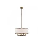 Livex Lighting 62615-01 Ridge 4-Lights 240W Antique Brass Pendant