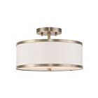 Livex Lighting Park Ridge 62627-01 2-Lights 120W Antique Brass Semi Flush Mount