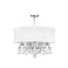 Livex Lighting 6306-91 Newcastle 6-Lights 360W Brushed Nickel Chandelier