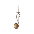 Livex Lighting Chesterfield 6421-48 60W 1-Light Hand Applied Antique Gold Leaf Wall Sconce