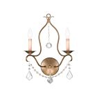 Livex Lighting Chesterfield 6422-48 120W 2-Lights Hand Applied Antique Gold Leaf Wall Sconce