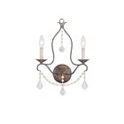 Livex Lighting Chesterfield 6422-71 120W 2-Lights Hand Applied Venetian Golden Bronze Wall Sconce