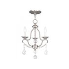 Livex Lighting 6423-91 Chesterfield 3-Lights 180W Brushed Nickel Chandelier
