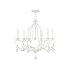 Livex Lighting 6426-60 Chesterfield 6-Lights 360W Antique White Chandelier