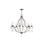 Livex Lighting 6428-71 Chesterfield 8-Lights 480W Hand Applied Venetian Golden Bronze Chandelier