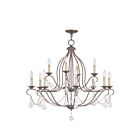 Livex Lighting 6438-71 Chesterfield 12-Lights 720W Hand Applied Venetian Golden Bronze Chandelier