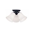 Livex Lighting Ridgedale 6462-04 3-Lights 180W Black Semi Flush Mount