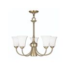 Livex Lighting 6465-01 Ridgedale 6-Lights 550W Antique Brass Chandelier