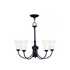Livex Lighting 6465-04 Ridgedale 6-Lights 550W Black Chandelier